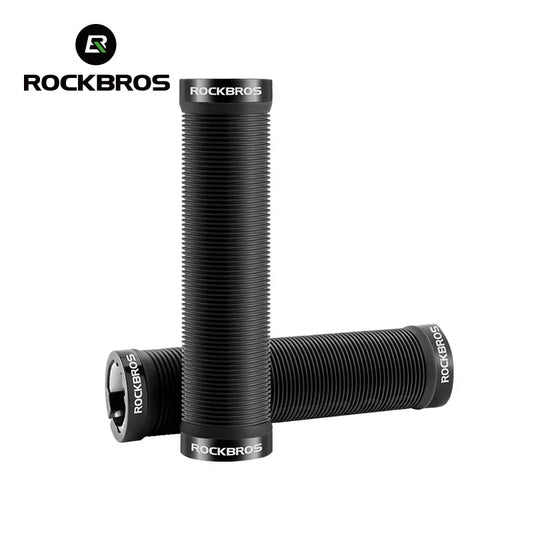 Bicycle Handlebar Grips Anti-Slip Shock-Absorption Straight Handlebar Double Side Locking Grips MTB Bike Accessories
