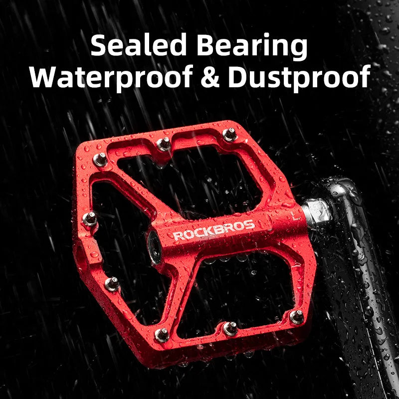 Bike Pedals Aluminum Alloy Anti-Slip Bicycle Pedals Ultralight Sealed Bearing One-Piece MTB Road Mountain Cycling Pedal