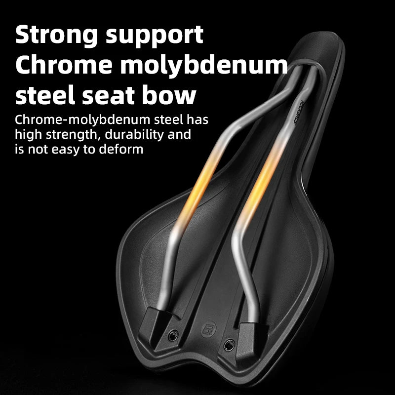 Bicycle Saddle Ultralight Hollow Shock-Absorbing MTB Road Nylon Bike Saddle Comfortable Cycling Seat Parts PVC Leather