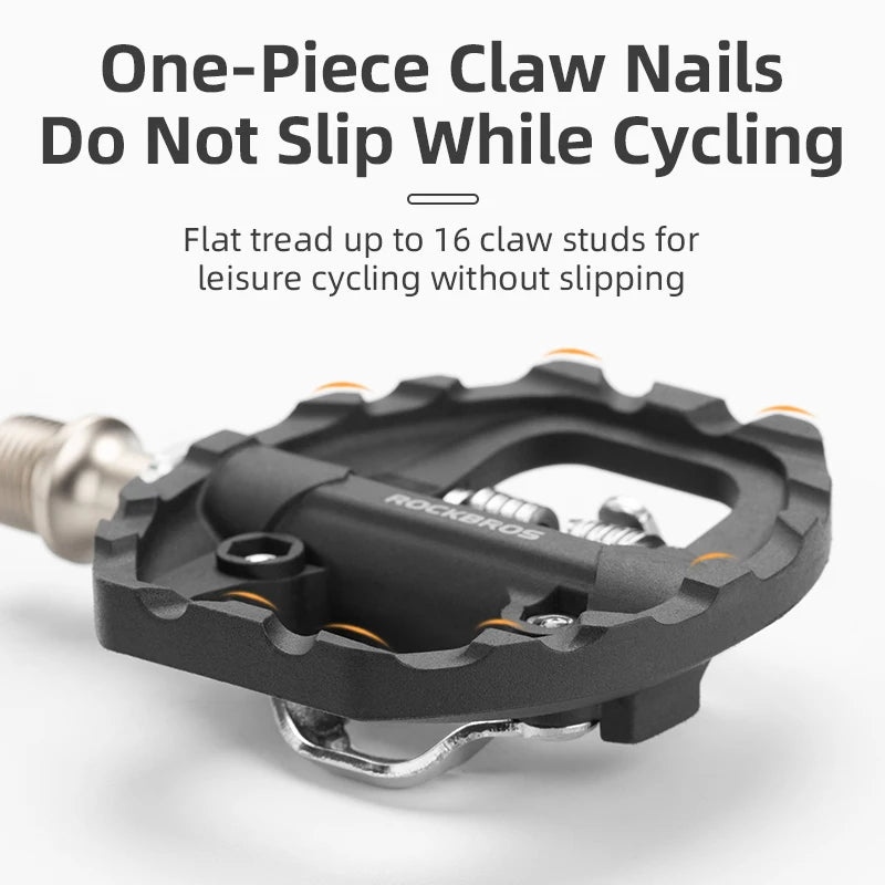 Bicycle Pedals Sealed Bearing Waterproof Anti-Slip Flat Cleat Nylon One-Piece Cycling Pedals SPD Road Bike Accessories