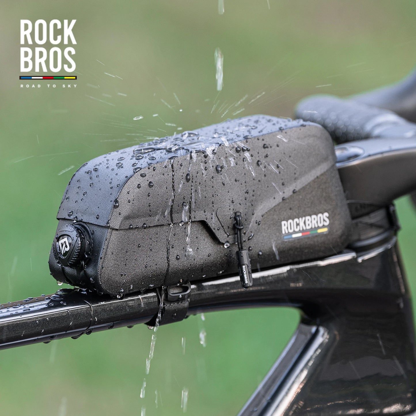 ROAD to SKY Bicycle Bag Magnetic Suction Front Bag Waterproof Pipe Mobile Phone Bag MTB Road Bike Riding Front Bag