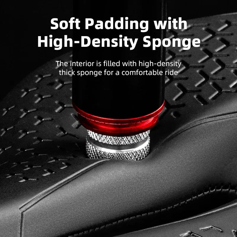 Bicycle Seat Saddle MTB Road Bike Saddle Hollow Breathable Shockproof Cycling Saddle PU Non-Slip Leather Cushion