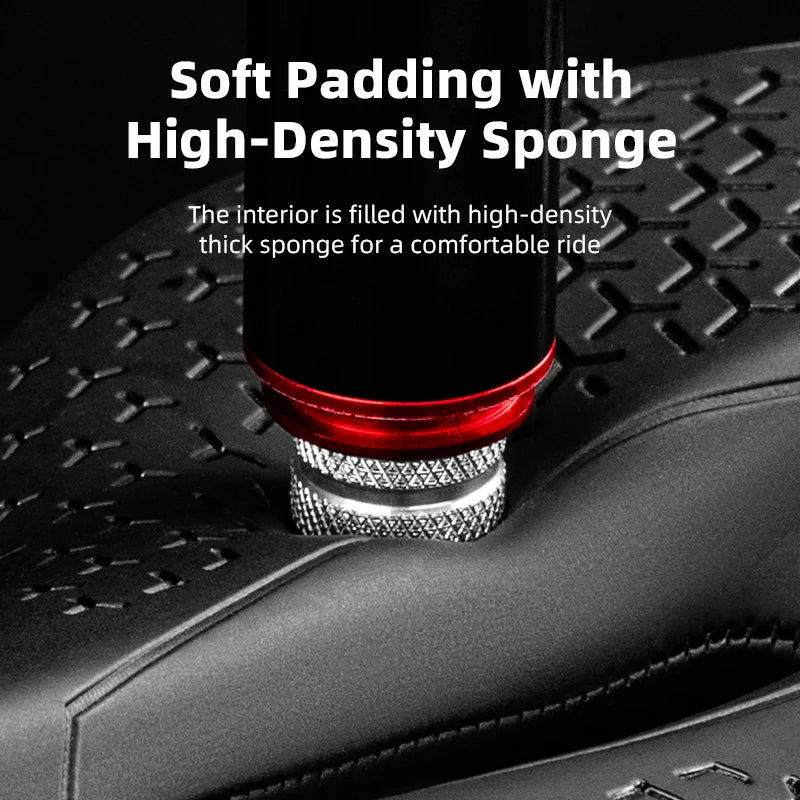 Bicycle Saddle Hollow Breathable Shockproof Cycling Seat PU Non-Slip Leather Cushion Lightweight MTB Road Bike Saddle