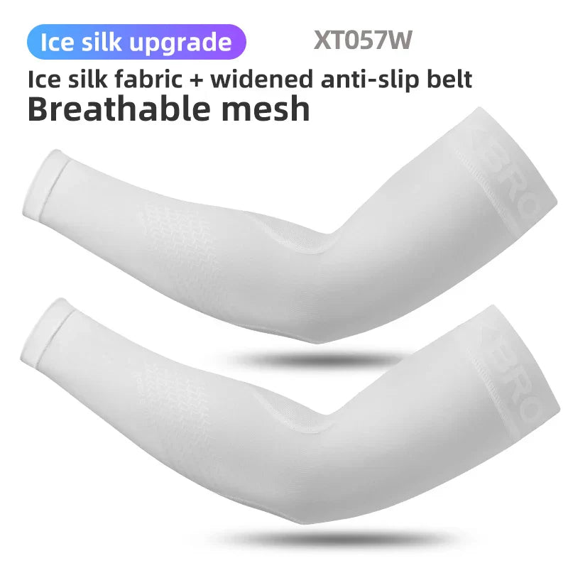 Ice Fabric Running Camping Arm Warmers Basketball Sleeve Running Arm Sleeve Cycling Sleeves Summer Sports Safety Gear
