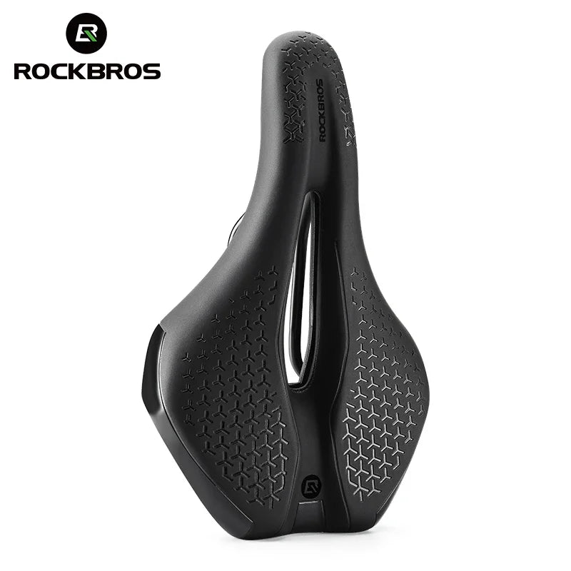 Bicycle Seat Saddle MTB Road Bike Saddle Hollow Breathable Shockproof Cycling Saddle PU Non-Slip Leather Cushion