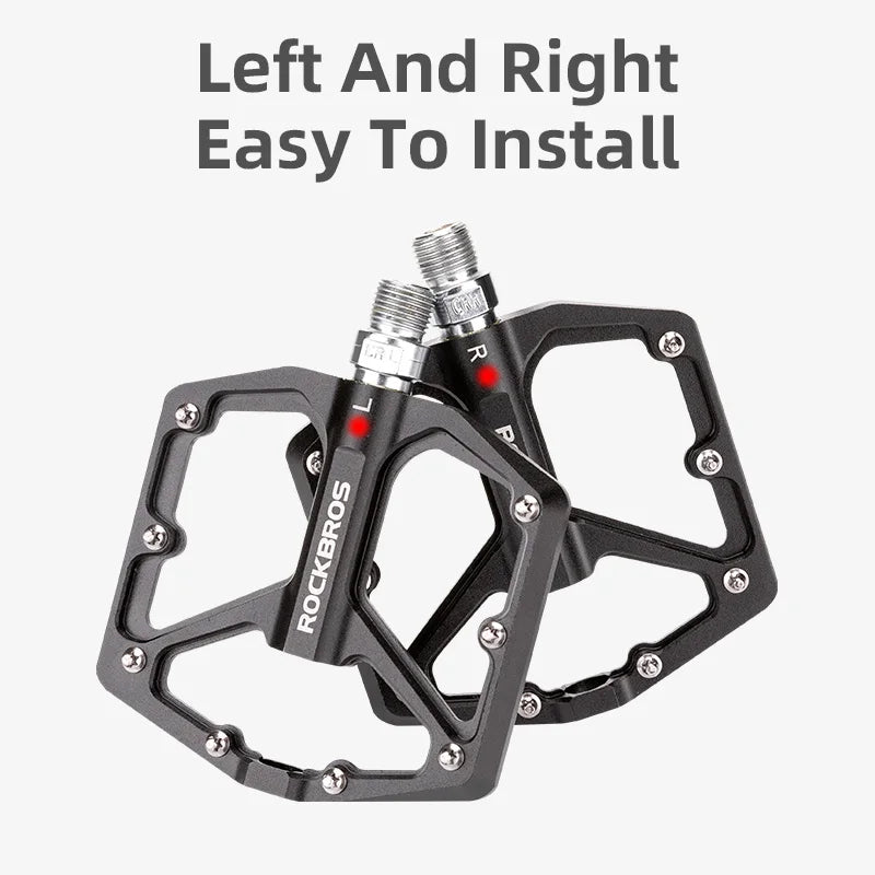 Bike Pedals Aluminum Alloy Anti-Slip Bicycle Pedals Ultralight Sealed Bearing One-Piece MTB Road Mountain Cycling Pedal