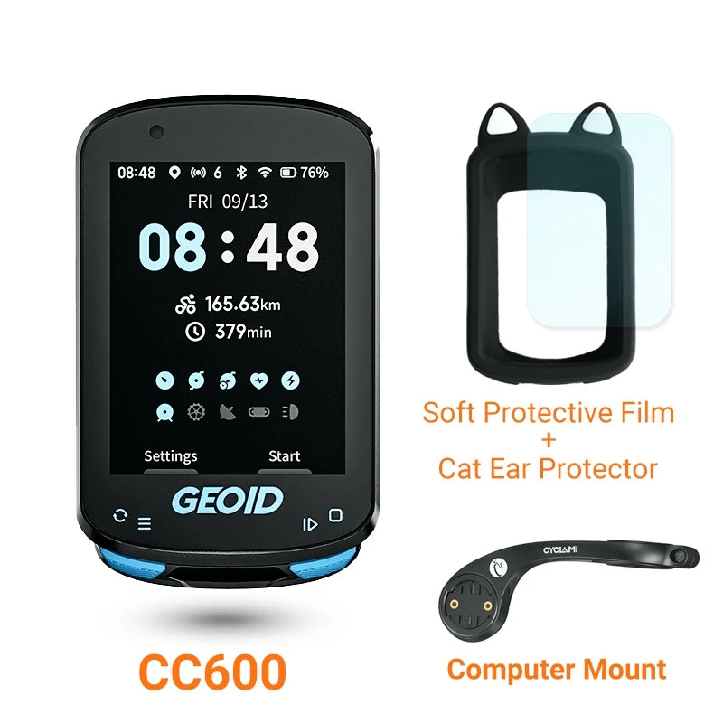 CC600 Color Screen Bike Computer Smart Navigation GPS Wireless Bicycle Speedometer WIFI ANT+ 11 Languages Cycling Odometer