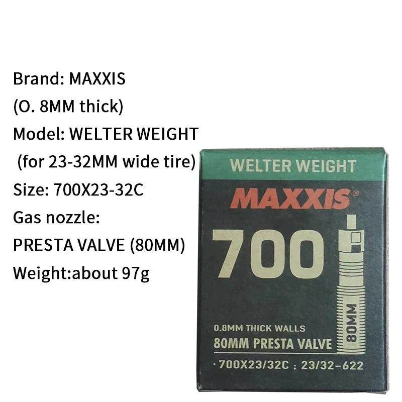 Highway Inner Tube 700X23/32-33/50C Welter Weight Tubes and Ultralight Tubes Presta Valve with Rvcis Removable Valve Core