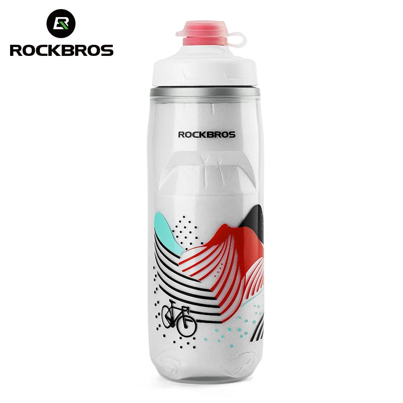 620Ml Cycling Water Bottle Cold Water Insulated Thermal Silicone Bottle Outdoor Sports MTB Road Bike Bicycle Bottle