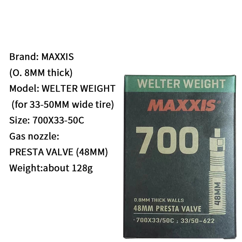 Highway Inner Tube 700X23/32-33/50C Welter Weight Tubes and Ultralight Tubes Presta Valve with Rvcis Removable Valve Core