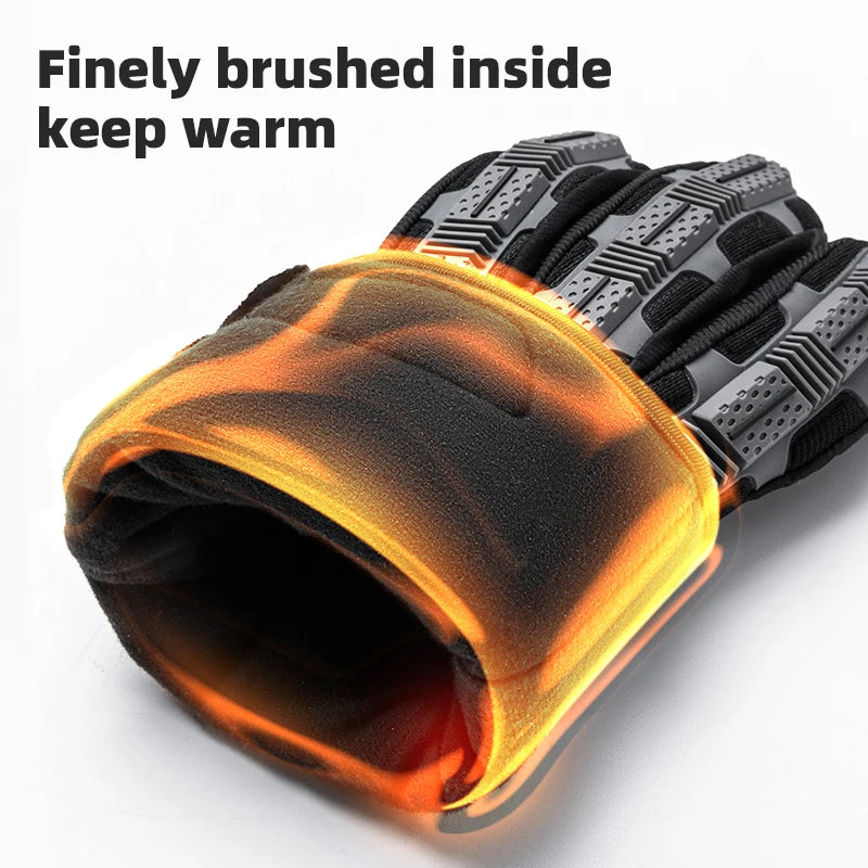 Cycling Gloves Tactical Gloves SBR Thickened Pad Shockproof Breathable GEL Bike Motorcycle Winter Warmer Full Finger
