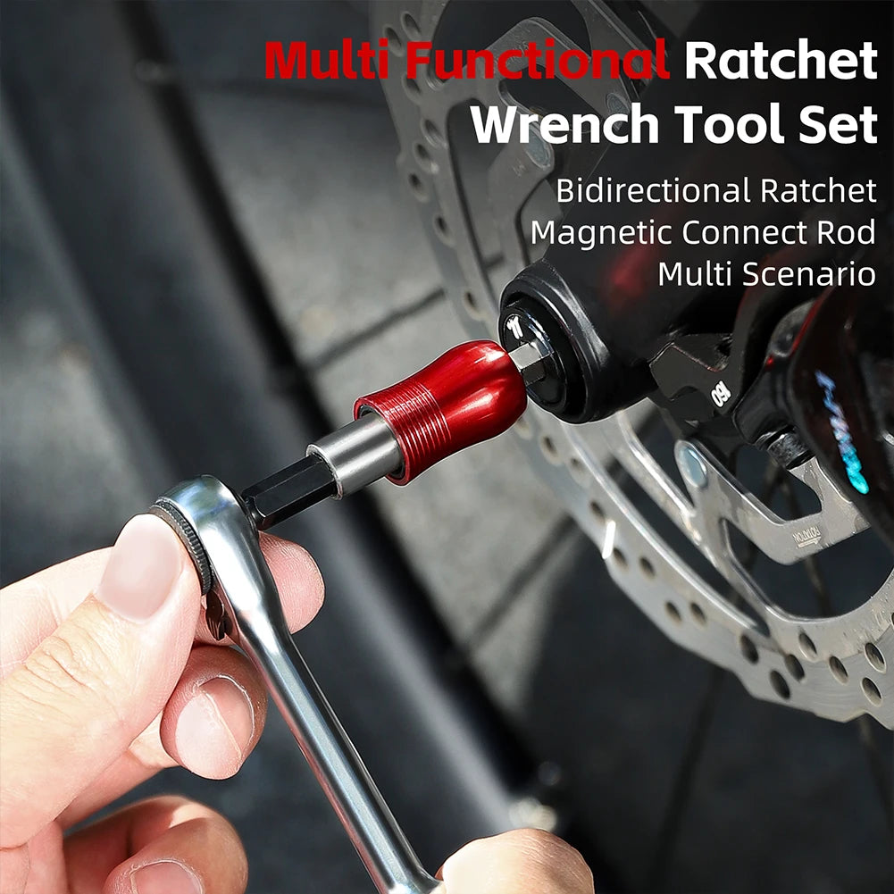 Portable Ratchet Wrench Tool Kit Quick Release Ratchet Wrench Multi Function Repair Tools Set Cycling Accessories