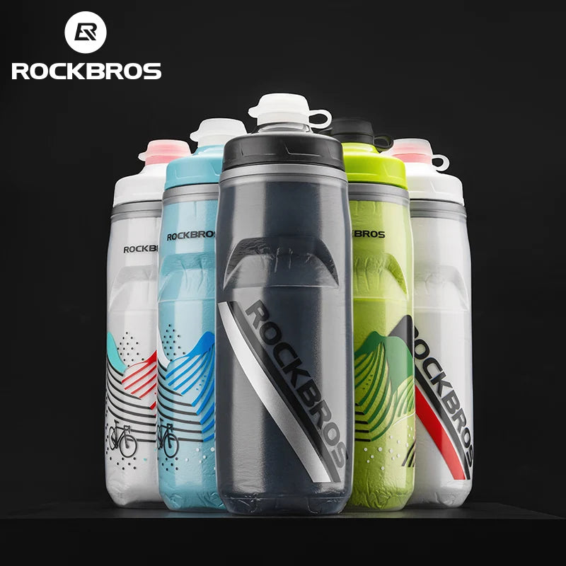 620Ml Cycling Water Bottle Cold Water Insulated Thermal Silicone Bottle Outdoor Sports MTB Road Bike Bicycle Bottle