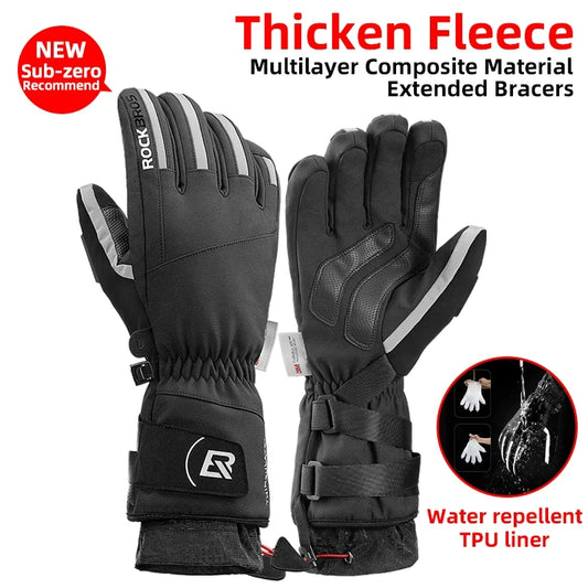 Winter Gloves Man Waterproof Thermal Gloves Ski Cycling Snowboard Sports Thermal Gloves Windproof Skiing Thick Gloves
