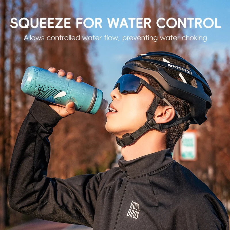620Ml Cycling Water Bottle Cold Water Insulated Thermal Silicone Bottle Outdoor Sports MTB Road Bike Bicycle Bottle