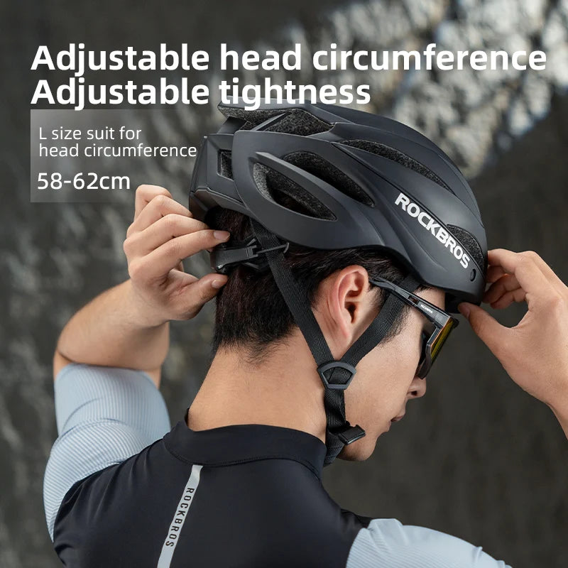 Bicycle Helmet with Lenses Adjustable 58-62Cm Cycling Helmet Special Anti-Odor Lining Magnetic Goggles Bike Helmet