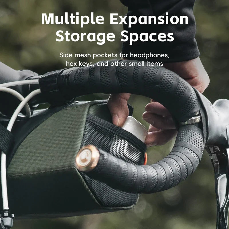 Bike Bag Bicycle Front Tube Bag 2.2L Capacity Handlebar Bag Waterproof Multifunction Portable Shoulder Bag Tube Bag