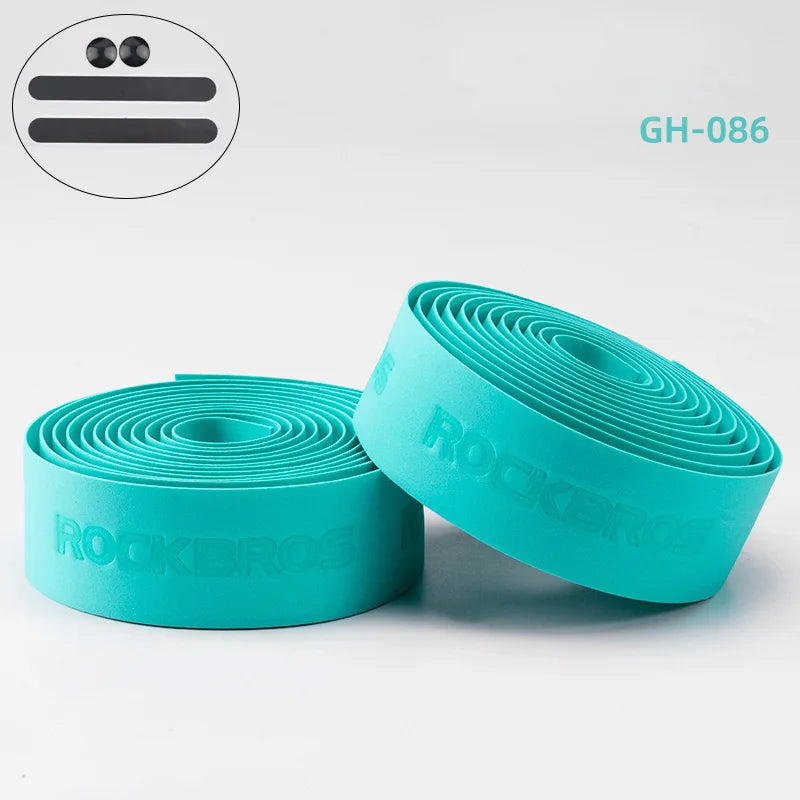 Bicycle Handlebar Tape Road Bicycle Anti-Slip Silica Gel EVA Shock Absorption Handle Bar Tape Cycling Wrap End Plug