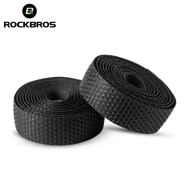 Bicycle Handlebar Tape Road Bicycle Anti-Slip Silica Gel EVA Shock Absorption Handle Bar Tape Cycling Wrap End Plug