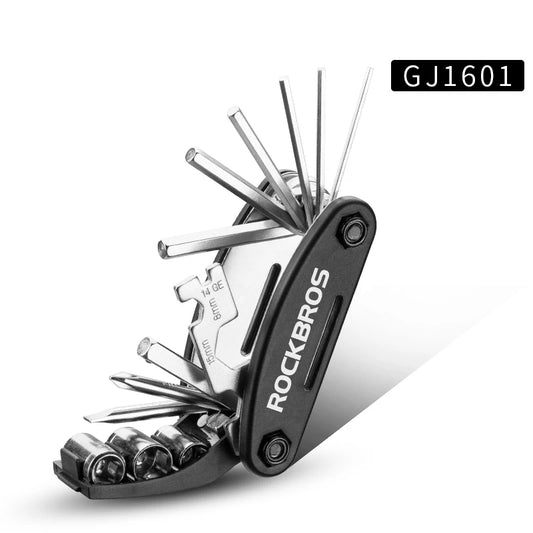 16 in 1 Bike Bicycle Multi Repair Tool Set Kit Hex Spoke Cycle Screwdriver Tool Wrench Mountain Cycle Tool Sets Black