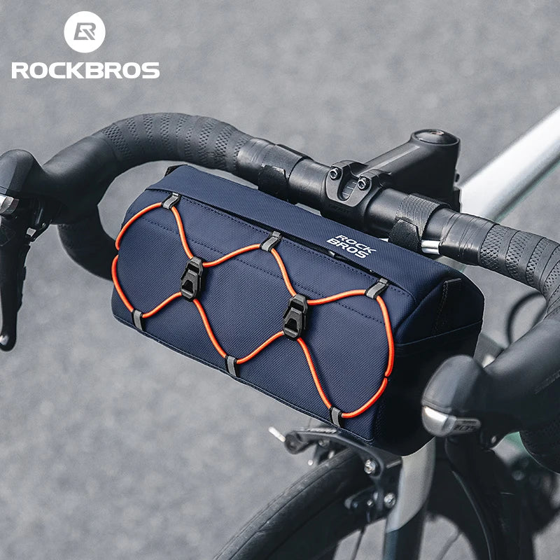 Bike Bag Bicycle Front Tube Bag 2.2L Capacity Handlebar Bag Waterproof Multifunction Portable Shoulder Bag Tube Bag