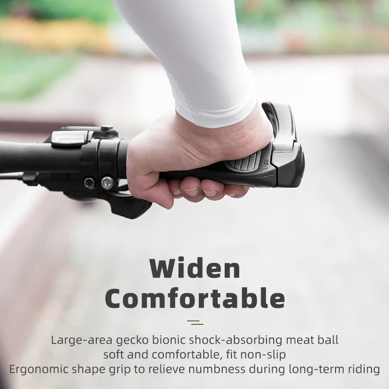 MTB Bicycle Grips Horns Shofar Vice Handlebar Grips Cycling Shockproof Dust-Proof Bike Grips Rubber Bilateral Locked