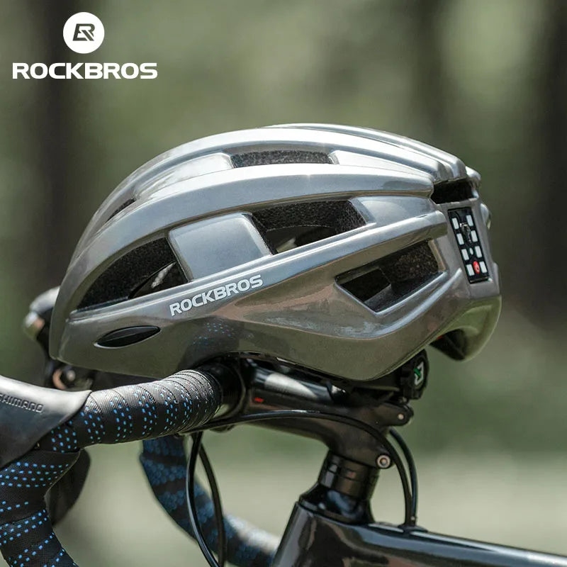 Bicycle Light Helmet MTB Road USB Warning Rear Light Cycling Helmet EPS PC Intergrally-Molded Safety Bike Helmet