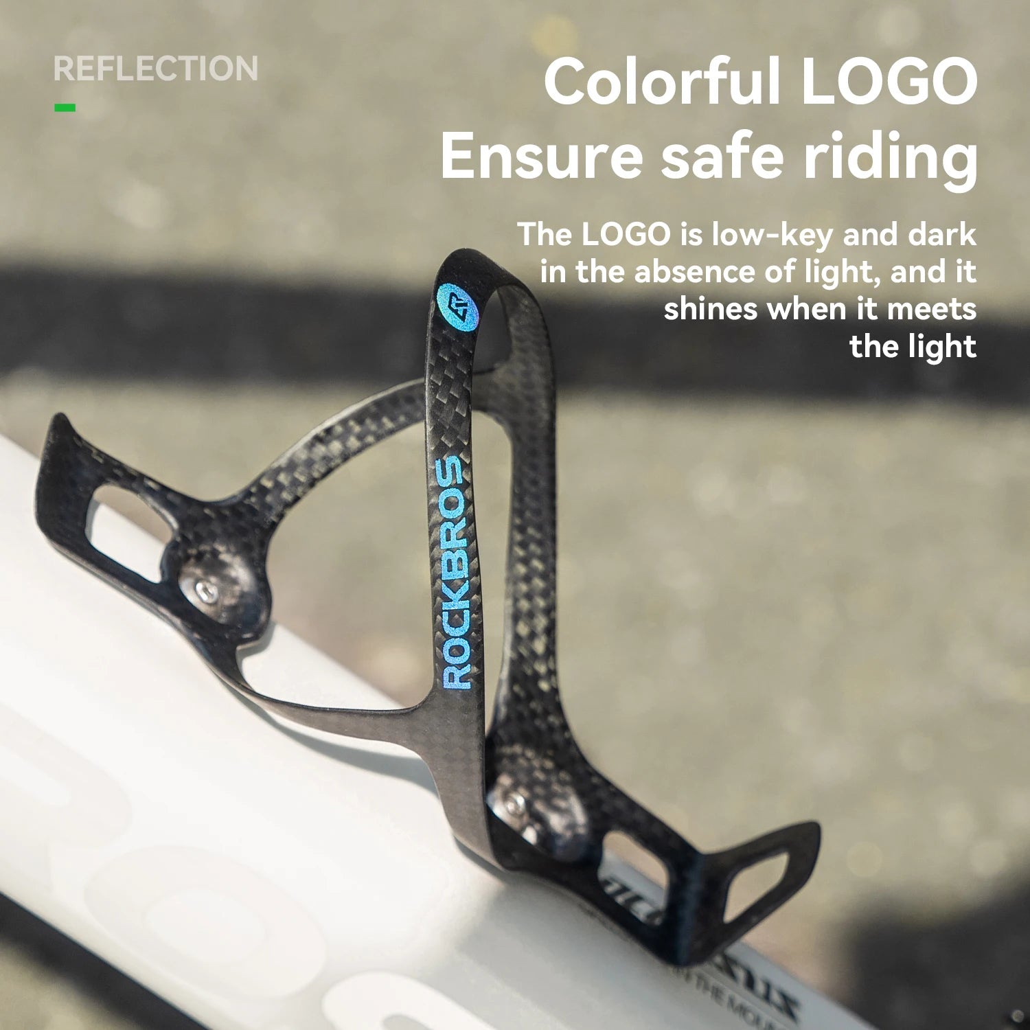 Bicycle Bottle Cage Ultralight High Strength Carbon Fiber Bottle Bracket Reflective Water Kettle Mount Bike Accessories