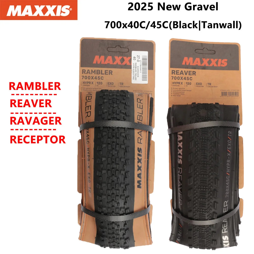 MAXXIS New RAMBLER REAVER Gravel Tire HYPR-X Tubeless Gravel Bike Tire 700X40C/45C Folding Cyclo-Cross Gravel Outer Tire