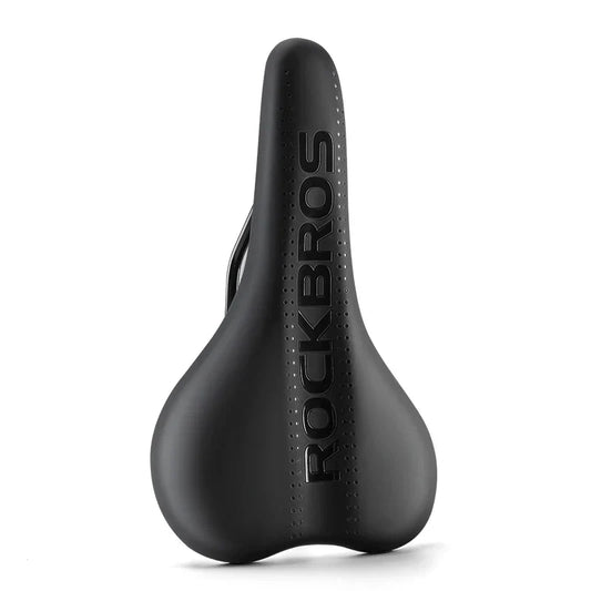 Bicycle Saddle Road Steel Rails MTB Bike Cushion Comfortable Shock Absorption Wear-Resistant PU Leather Cycling Saddle