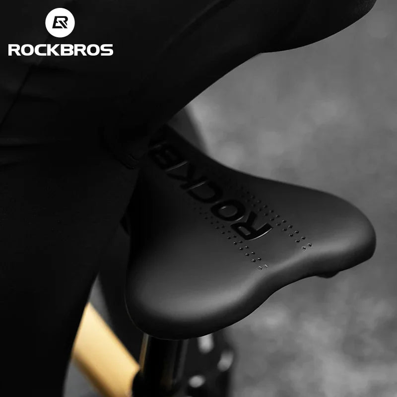 Bicycle Saddle Road Steel Rails MTB Bike Cushion Comfortable Shock Absorption Wear-Resistant PU Leather Cycling Saddle