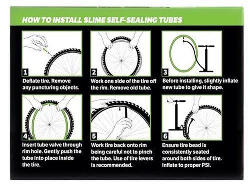 Slime 30075 Bike Inner Tube with Slime Puncture Sealant, Assorted Styles
