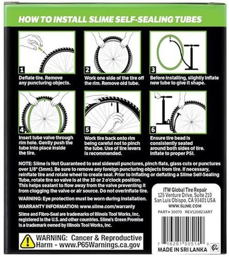 Slime 30075 Bike Inner Tube with Slime Puncture Sealant, Assorted Styles