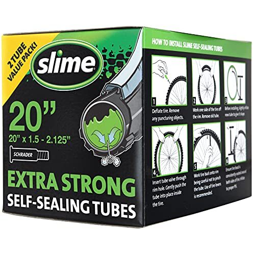 Slime 30075 Bike Inner Tube with Slime Puncture Sealant, Assorted Styles
