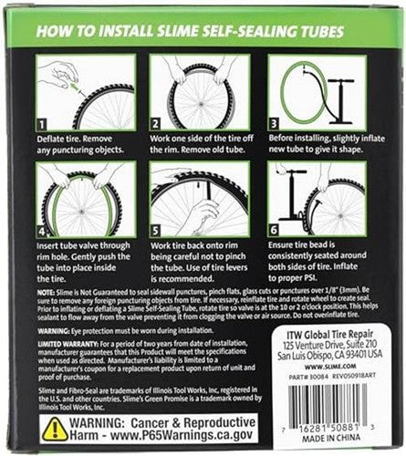 Slime 30075 Bike Inner Tube with Slime Puncture Sealant, Assorted Styles