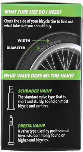 Slime 30075 Bike Inner Tube with Slime Puncture Sealant, Assorted Styles
