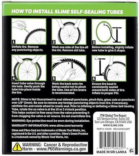 Slime 30075 Bike Inner Tube with Slime Puncture Sealant, Assorted Styles